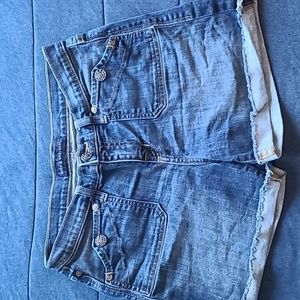 ROCK & REPUBLIC STINGER CUFFED DENIM SHORTS SIZE 12